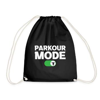 Parkour Lovers Parkour Mode On - Drawstring Bag - black - Front