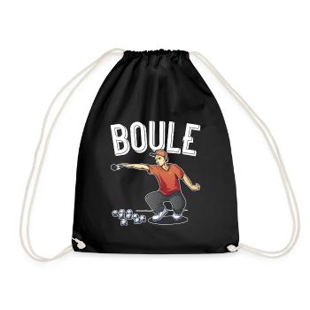 Pétanque deux joueurs avec boules boules boules boules boules - Sac de sport léger - noir - Devant