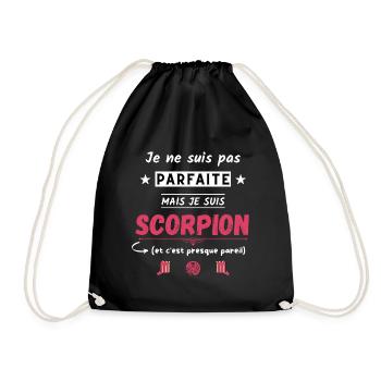 Je ne suis pas parfaite mais je suis Scorpion - Sac de sport léger - noir - Devant
