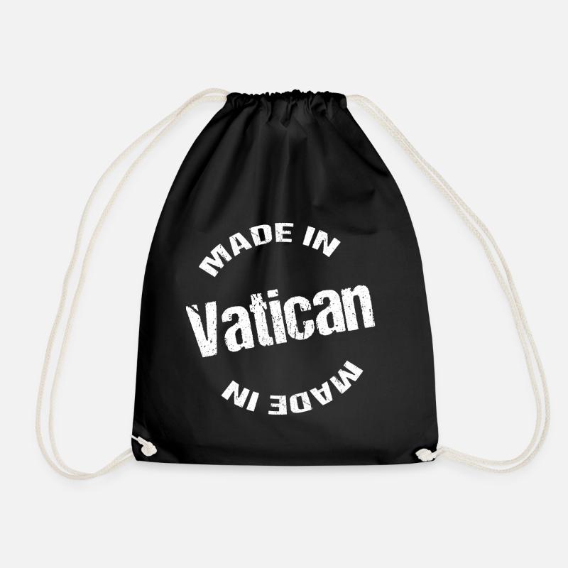 Made in White Vatican - Drawstring Bag - black