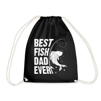 Fish Father - Drawstring Bag - black - Front