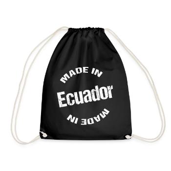 Hergestellt in Ecuador - Turnbeutel - Schwarz - Vorne
