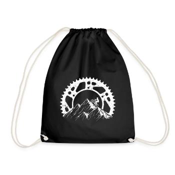 Bike - Fun Sport Design - 42 - neg - Drawstring Bag - black - Front