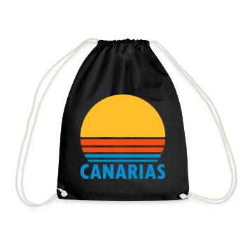 Canarias (geteilte Sonne) - Turnbeutel - Schwarz - Vorne