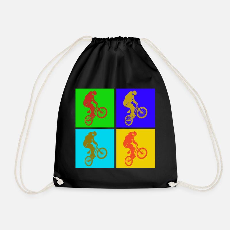 BMX Pop Art - Turnbeutel - Schwarz