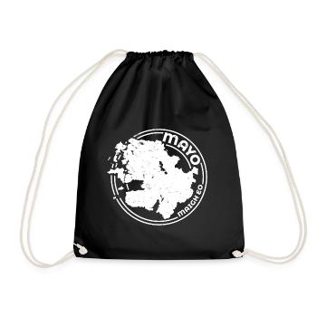 Comté de Mayo Irlande | Timbre de contour de carte - Sac de sport léger - noir - Devant
