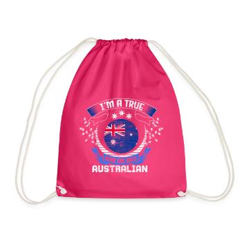 Australien Känguru Kontinent Geschenk - Turnbeutel - Fuchsia - Vorne