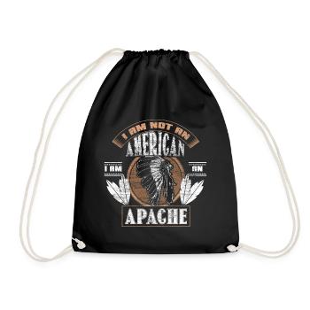 Indians North America Cowboys Gift Idea - Drawstring Bag - black - Front