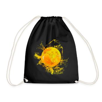 Soleil avec éclaboussures de peinture - Sac de sport léger - noir - Devant