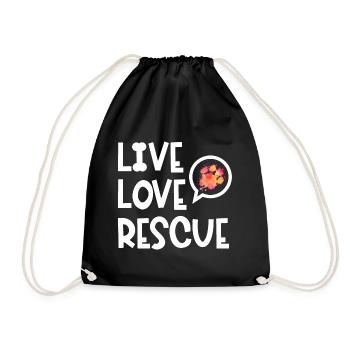 Rescue Dog Search Dog Service Dog Paw - Sac de sport léger - noir - Devant
