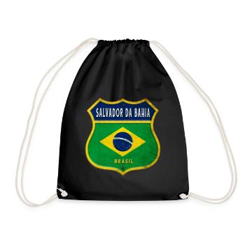 Salvador da Bahia Brésil Armoiries Drapeaux Design - Sac de sport léger - noir - Devant