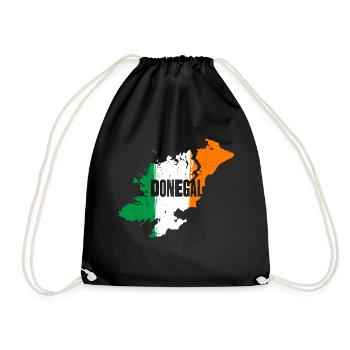Donegal Irland County | Flagge Landkarte Kontur - Turnbeutel - Schwarz - Vorne