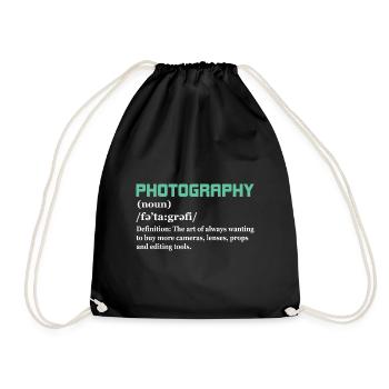 Photographie Citation Photographie Définition - Sac de sport léger - noir - Devant
