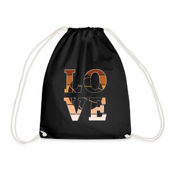 Basketball Quote LOVE Basketball Vintage - Drawstring Bag - black - Front