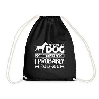 Citation de Noël pour chien si mon chien ne vous aime pas vous amuser - Sac de sport léger - noir - Devant