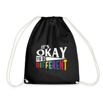 Autisme Citation Autisme C’est ok d’être différent - Sac de sport léger - noir - Devant