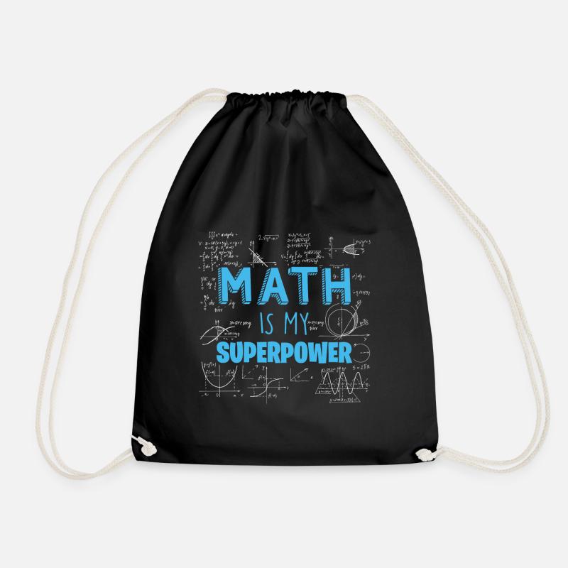 Math Quote Funny Math ist meine Superkraft Algebra - Turnbeutel - Schwarz