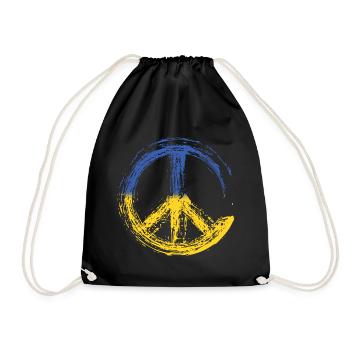 UKRAINE - PEACE - Drawstring Bag - black - Front