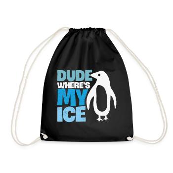 Pinguin Globale Erwärmung Klimawandel - Turnbeutel - Schwarz - Vorne
