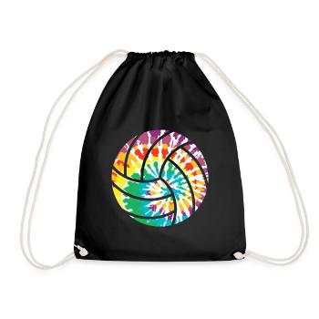 Volleyball Zitat Tie-Dye Volleyball Funny Sport Lo - Turnbeutel - Schwarz - Vorne