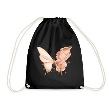 Schmetterling - Turnbeutel - Schwarz - Vorne