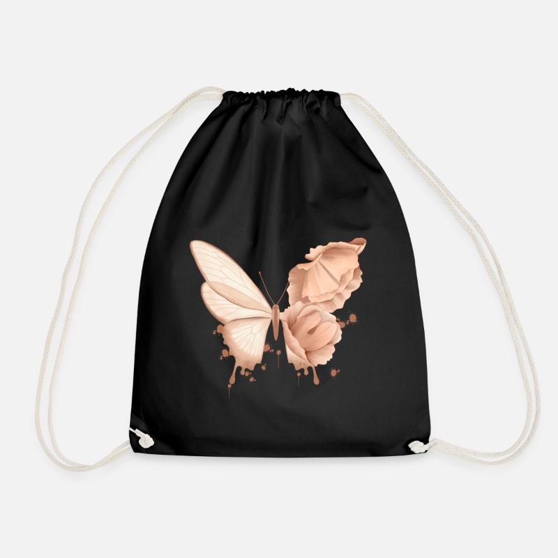 Schmetterling - Turnbeutel - Schwarz