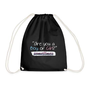 Pregnancy Quote Nonbinary Genderfluid Pride Flag - Drawstring Bag - black - Front
