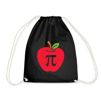 Math Quote Apple Pi Day Math Lover Teacher - Drawstring Bag - black - Front