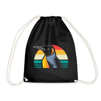 Penguin South Pole Seabird - Drawstring Bag - black - Front