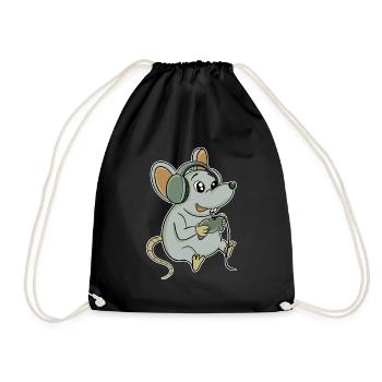 Gamer Maus - Turnbeutel - Schwarz - Vorne