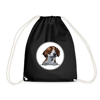 Drever Dog für Peeking Dog Lovers - Turnbeutel - Schwarz - Vorne