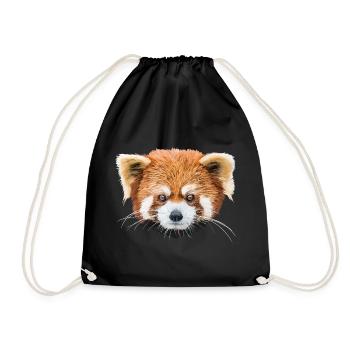 Petit panda - Sac de sport léger - noir - Devant
