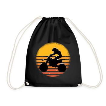 Motorcross - Turnbeutel - Schwarz - Vorne