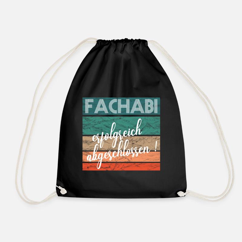 Fachabitur Fachabi Schulabschluss Geschenk - Turnbeutel - Schwarz