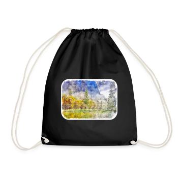 Illustration de croquis à l’aquarelle de Californie usa - Sac de sport léger - noir - Devant