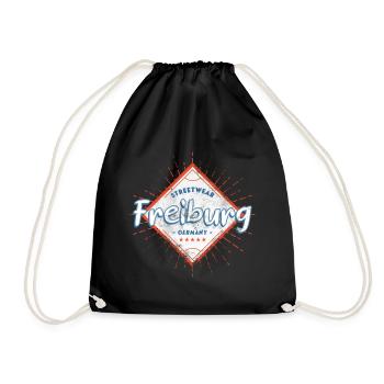 Freiburg Germany City Skyline Home Love - Drawstring Bag - black - Front