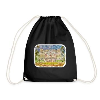 Allemagne Aquarelle Esquisse Dessinée à la main Illustration - Sac de sport léger - noir - Devant