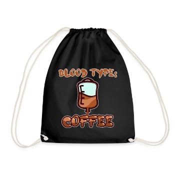 Caféine Déclaration humoristique café Buveur de café - Sac de sport léger - noir - Devant