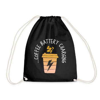 Coffee Lovers Coffee Statement Coffee Drinker - Drawstring Bag - black - Front