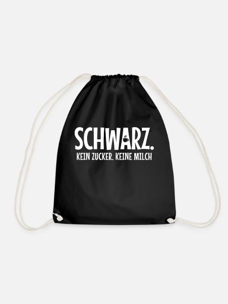 Kaffeetasse Kaffee Kaffeeliebhaber Statement - Turnbeutel - Schwarz