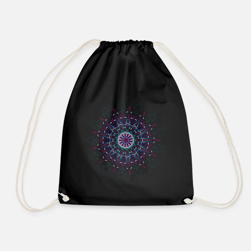 Mandala - Drawstring Bag - black