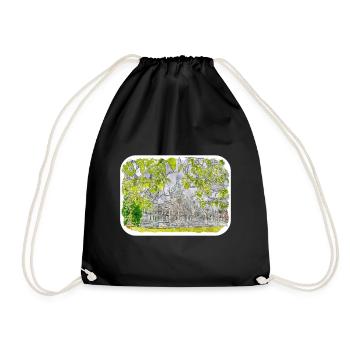 Canada Aquarelle Sketch Illustration dessinée à la main - Sac de sport léger - noir - Devant