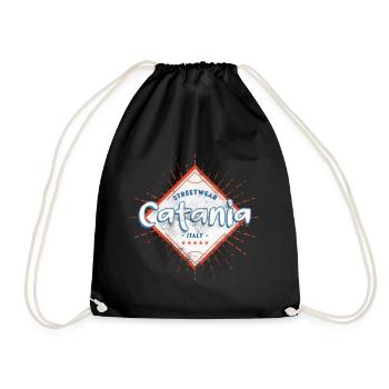 Catania Italy City Skyline Home Love Holiday - Drawstring Bag - black - Front
