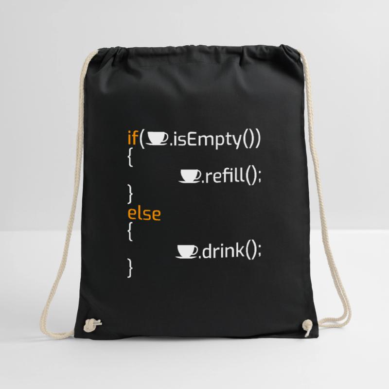 Funny Coffee Programming Joke I Drawstring Bag