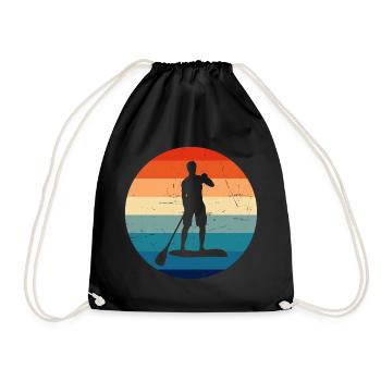 Standup Paddle Stand up Paddling Board Standup Pad - Drawstring Bag - black - Front