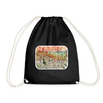 Angleterre Royaume-Uni Aquarelle Esquisse Dessinée à la main Peinture - Sac de sport léger - noir - Devant