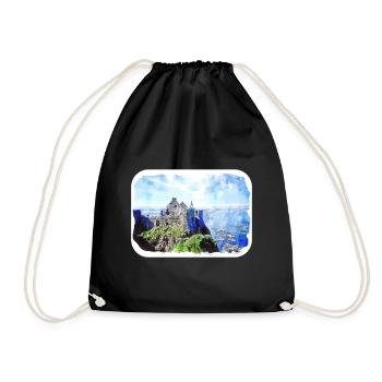 Irlande Royaume-Uni Aquarelle Esquisse Dessinée à la main Peinture - Sac de sport léger - noir - Devant