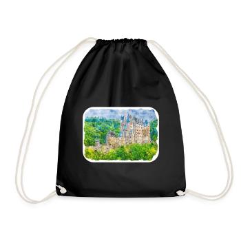 Allemagne Aquarelle Esquisse Dessinée à la main Illustration - Sac de sport léger - noir - Devant