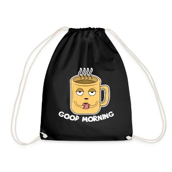 Coffee Cup Breakfast Coffee Lover Coffee - Drawstring Bag - black - Front