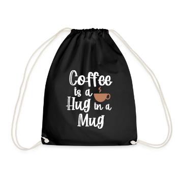 Caffeine Coffee Statement Coffee Cup Coffee Drinker - Drawstring Bag - black - Front